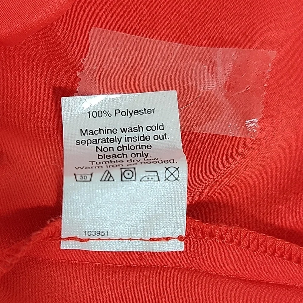 J. Crew Women's Red 1/2 Button Sleeveless Top, 2 - Picture 7 of 7